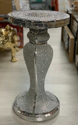 Silver venetian mirrored table - venetian,