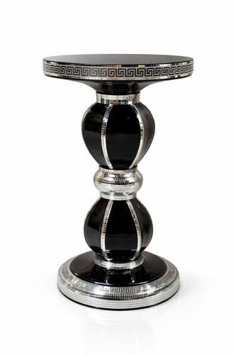 Black venetian mirrored table - venetian,