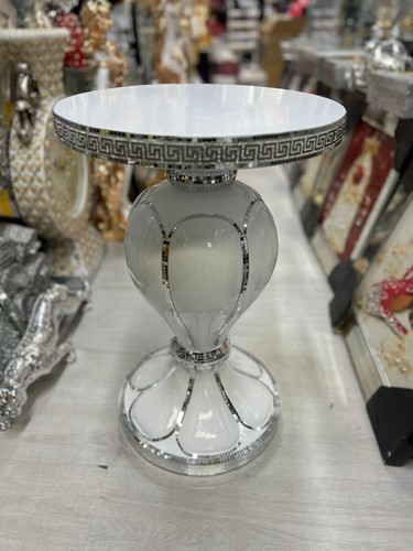 White venetian mirrored table - white,