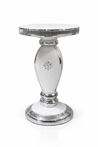 White venetian mirrored table - white,