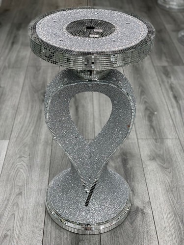 Silver venetian mirrored table - venetian,